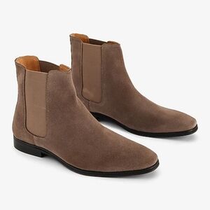 EXPRESS Camel Suede Leather Pull On Ankle Chukkas Chelsea Boots Mens SZ 12